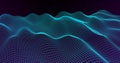 Abstract big data futuristic light wallpaper background design. Science dark pattern with structure mesh and circles