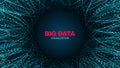 Abstract Big Data Futuristic Visualization. Royalty Free Stock Photo