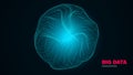 Abstract Big Data Futuristic Visualization. Royalty Free Stock Photo