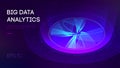 Abstract big data isometric illustration. Cloud technology database system. Business data analysis. Royalty Free Stock Photo