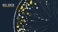Abstract big data visualization. Complex data concept. Abstract information diagram. Visual big data analysis. Science technology