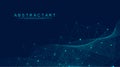 Abstract Big Data visualization digital network connection concept background. Artificial intelligence and engineering Royalty Free Stock Photo