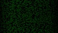 Abstract big data visualization. Green flow of data as numbers strings. Information code representation. Cryptographic analysis. Royalty Free Stock Photo