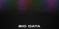 Abstract big data visualization. Wave structure consists of Multicolored particles. Science technology background