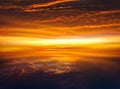 Religion background . Sunset or sunrise with clouds, light rays and other atmospheric effect