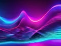 Abstract big neon wave background