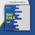 Abstract big sale template post for social media Royalty Free Stock Photo