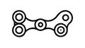 Abstract Bike Chain Link Vector Icon, vector design Generative AI Royalty Free Stock Photo