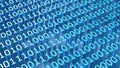 Abstract binary code background in bright blue color Royalty Free Stock Photo