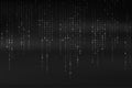 Abstract binary code background. Falling, streaming binary code background. Royalty Free Stock Photo