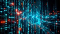 Abstract binary code background, technology and digital data, Stock Photo, Generative AI