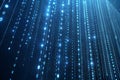 Abstract Binary Code Flow Visualizing Digital Data