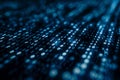 Abstract binary code flowing across a network, symbolizing data, the digital age, and information technology in a macro Royalty Free Stock Photo
