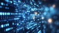 Abstract Binary Code Matrix Illuminated Circuits in a Digital Background Royalty Free Stock Photo