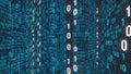 Abstract binary code pattern in blue and black Royalty Free Stock Photo