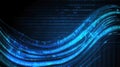 Abstract Binary Code Stream with Futuristic Digital Flow, Data Transfer and Cybersecurity Concepts Royalty Free Stock Photo