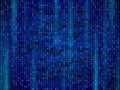 Abstract binary computer code. Digital numbers on a blue background. Royalty Free Stock Photo