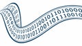 Abstract Binary Data Stream, Continuous Information Flow, vector design Generative AI Royalty Free Stock Photo