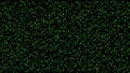 Abstract binary matrix falling code green Royalty Free Stock Photo