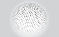 Abstract binary sphere. Digital computer code on the grey background Royalty Free Stock Photo