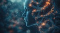Abstract biohacking banner: futuristic design, genetic enhancement, technological evolution, digital innovation, health