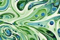 Abstract Biomimetic Pattern with Green Spherical Structures