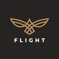 Abstract bird flight logo