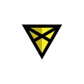 Abstract bird head triangel logo vector
