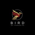 Abstract bird of paradise logo icon vector template