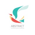 Abstract bird - vector logo template concept illustration. Dove sign. Wings symbol. Design element