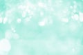 Abstract biscay green pastel bokeh lights background Royalty Free Stock Photo