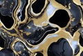 Abstract black agate background with golden veins fake painted artificial stone marble texture luxurious marbled surface digital Royalty Free Stock Photo