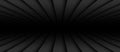 Abstract black background with 3d lines pattern, symmetrical architecture minimal striped background for business presentation