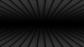 Abstract black background with 3d lines pattern, symmetrical architecture minimal striped vector background
