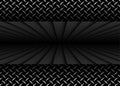 Abstract black background with 3d lines pattern, symmetrical architecture minimal striped vector background illustration