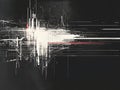 Abstract black background with white and red digital lines and glitch effects creating modern art Royalty Free Stock Photo