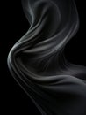 an abstract black background with a flowing fabric Royalty Free Stock Photo