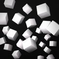 Abstract black background made of white cubes Royalty Free Stock Photo