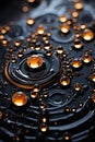 Abstract black backgrounds of orange balls Royalty Free Stock Photo