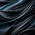 Abstract black and blue fabric background with flowing forms Royalty Free Stock Photo