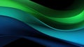 Abstract black, blue and green neon background. Shiny moving lines and waves. Glowing neon pattern for backgrounds, banners, Royalty Free Stock Photo