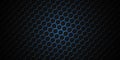 Abstract black and blue hexagon background with shadow. Hi-tech futuristic background. Modern futuristic vector texture. EPS 10 Royalty Free Stock Photo