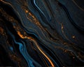 Abstract black blue orange grunge marble texture background. Generative AI Royalty Free Stock Photo