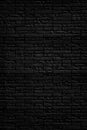 Abstract black brick wall texture background. Vertical view of masonry brick wall Royalty Free Stock Photo