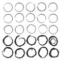 Abstract black circle frame set bundle collection Royalty Free Stock Photo