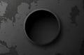 Abstract Black Circle Frame on Textured Dark Background for Graphic Design Royalty Free Stock Photo