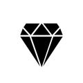 Abstract black and color shine diamond cristal icon for gemstone concept design