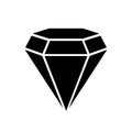 Abstract black and color shine diamond cristal icon for gemstone concept design