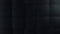 Abstract black concrete cubes wall background. Royalty Free Stock Photo