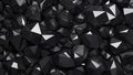 Abstract Black Crystal Background 3D Render Royalty Free Stock Photo